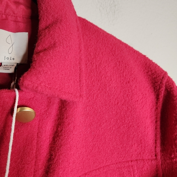 NWT Joie Faux Wool Pink Jacket. Size XS. Slightly oversized. - Picture 8 of 16